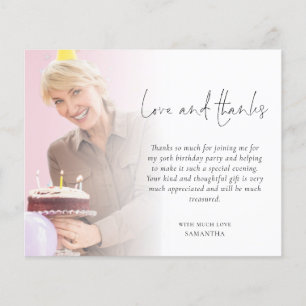 Budget 2 Photo Overlay Birthday Party Thank You