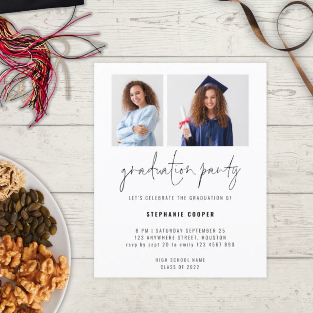 Budget 2 Photo Script 2024 Graduation Party Invite (Creator Uploaded)