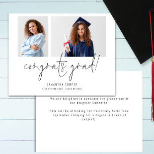 Budget 2 Photo Script Graduation Announcement