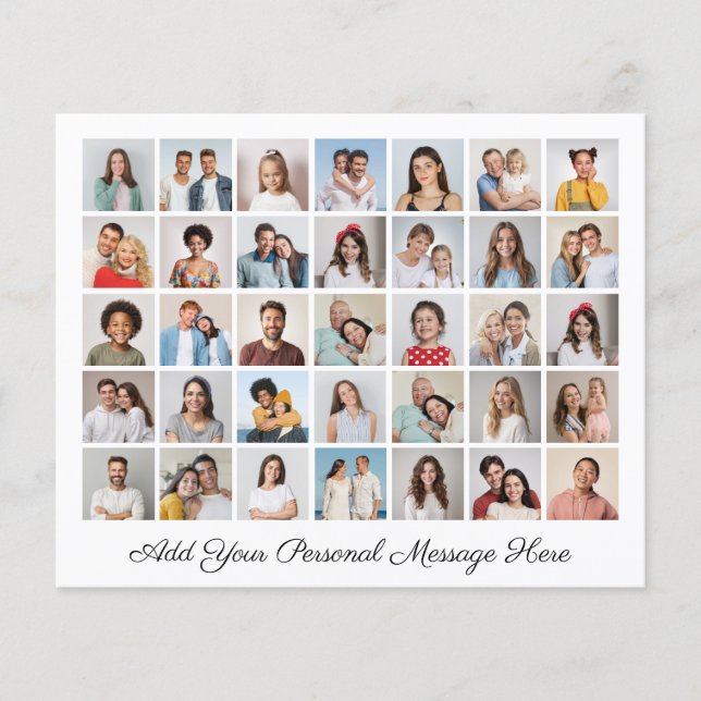 Budget 35 Photo Collage Add Your Own Greeting Card (Front)