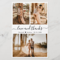 Budget 3 Photo Collage Wedding Thank You Flyer