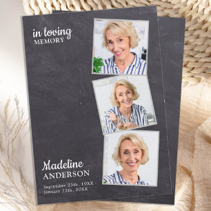 Budget 3 Photo Sympathy Funeral Thank You Card