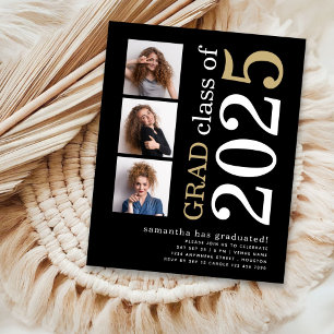 Budget 3 photo White Gold 2024 Graduation Invite