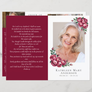 Budget 4-page Minimalist Funeral Program