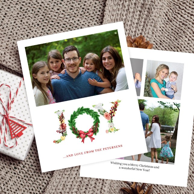 Budget 4 photo collage family Christmas greetings (Creator Uploaded)