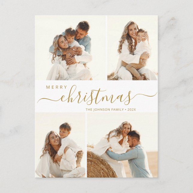 Budget 4 Photo Collage Script Christmas Holiday (Front)