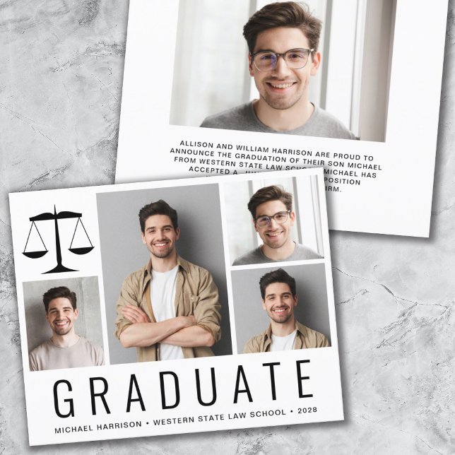 Budget 4 Photo Law School Graduation Announcement (Creator Uploaded)