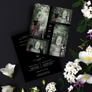 Budget 4 Photos Collage Minimalist Modern Wedding