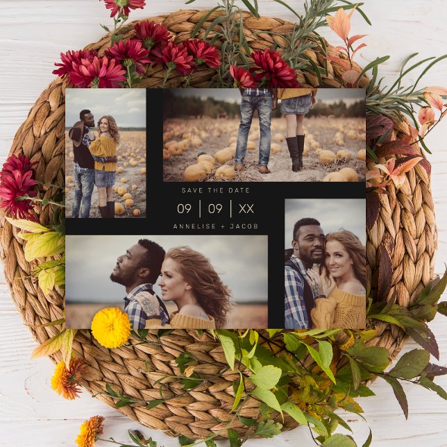 Budget 4 Photos Collage Minimalist Modern Wedding (Creator Uploaded)