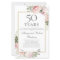 Budget 50th Anniversary Pink Floral Invitation