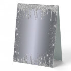 Budget 60th birthday silver glitter invitation