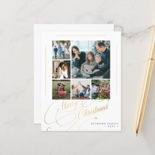 Budget 6 family photos Christmas Holiday Card