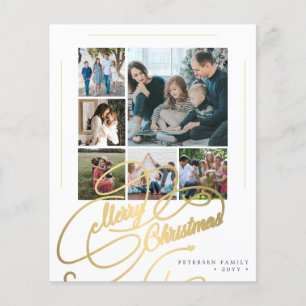 Budget 6 family photos Christmas Holiday Card