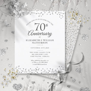 Budget 70th Anniversary Hearts Invitation
