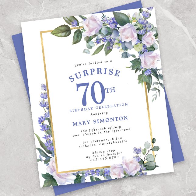 Budget 70th Birthday Surprise Party Invitation (Creator Uploaded)