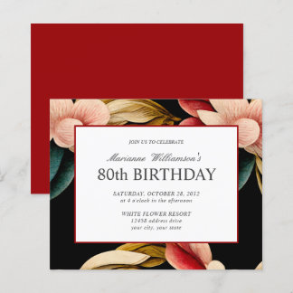 Budget 80th Birthday Feminine VINTAGE FLOWERS