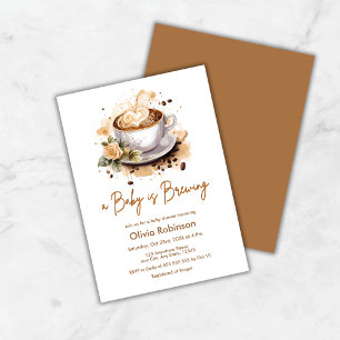 Budget A Baby is Brewing Coffee Baby Shower Invite