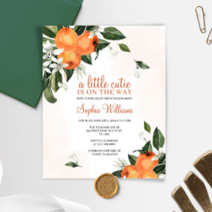 Budget A Little Cutie Baby Shower Invitation