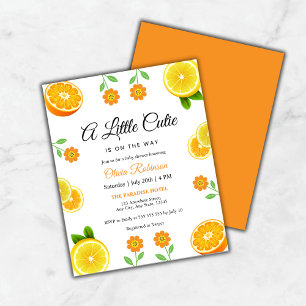 Budget A Little Cutie Citrus Baby Shower Invite 