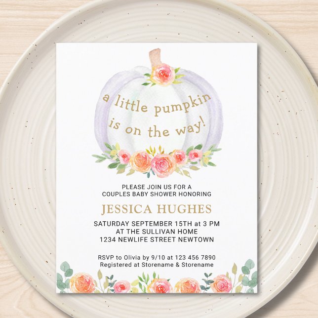 Budget A Little Pumpkin Baby Shower Invite (Creator Uploaded)