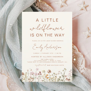 Budget A Little Wildflower Baby Shower Invitation