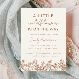Budget A Little Wildflower Baby Shower Invitation
