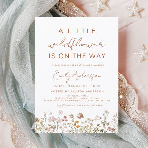 Budget A Little Wildflower Baby Shower Invitation Flyer