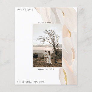 Budget Abstract Photo Save the Date Flyer