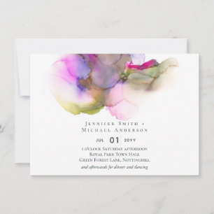 Budget Abstract Rainbow Purple Wedding