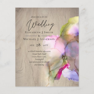 Budget Abstract Rainbow Purple Wedding