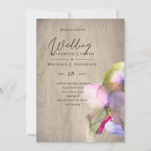 Budget Abstract Rainbow Purple Wedding