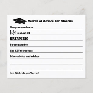 Budget Advice Monogrammed Graduation