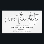 Budget Affordable Save the Date Magnets<br><div class="desc">Who says you can't have gorgeous Save the Dates while on a budget? These modern, affordable Save the Dates are just $.42 per magnet. The simple, black and white design features an elegant, handwritten calligraphy script and your information written in a stylish serif font. Easily customise the text using the...</div>