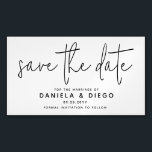 Budget Affordable Save the Date Magnets<br><div class="desc">Who says you can't have gorgeous Save the Dates while on a budget? These modern, affordable Save the Dates are just $.42 per magnet. The simple, black and white design features an elegant, handwritten calligraphy script and your information written in a stylish serif font. Easily customise the text using the...</div>