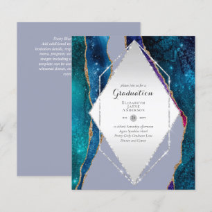 BUDGET Agate GRADUATION Party Invites Glitter Glam