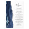 Budget Agate Navy Blue Silver Wedding Menu