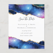 BUDGET AGATE Purple Gold Glitter SAVE DATES