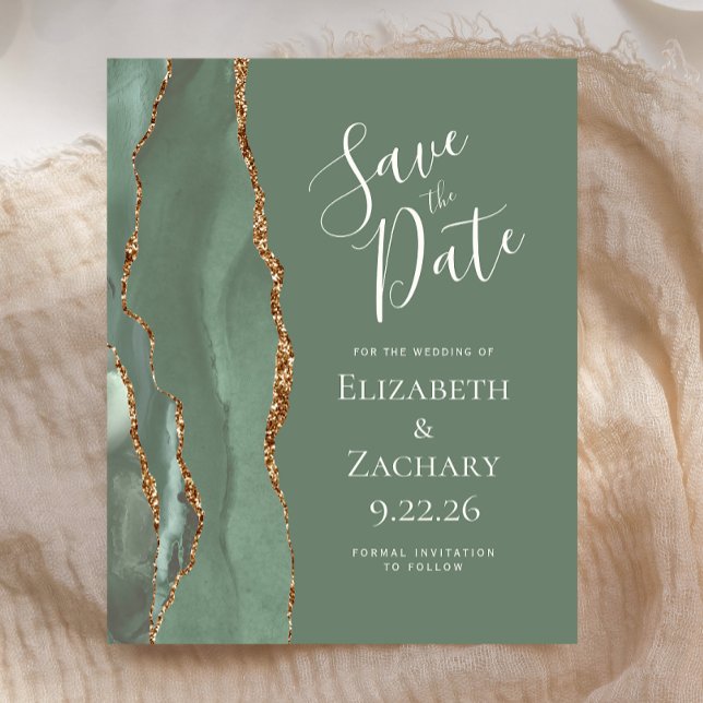 Budget Agate Sage Green Gold Wedding (Creator Uploaded)