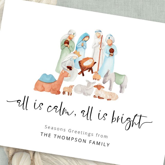 Budget All Calm Nativity 2024 Calendar Christmas  (Closer view)