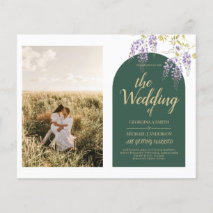 Budget All-in1 PHOTO Wedding Wisteria QR Code INV Flyer