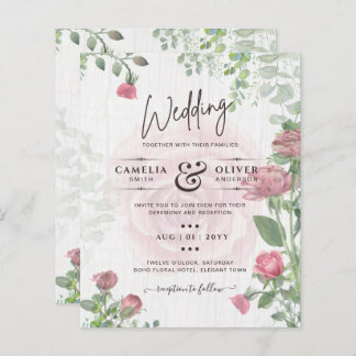 Budget All-in-1 Dusty Pink Roses Floral Wedding