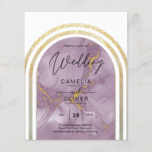 BUDGET All-in-1 Gold Pink Marble Arch Wedding Flye Flyer