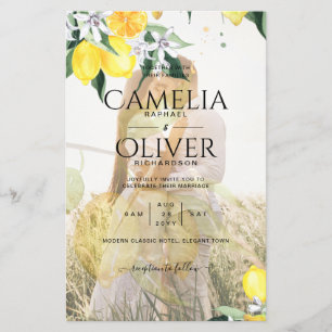 BUDGET All-in-1 PHOTO OVERLAY Lemons Wedding QR Flyer