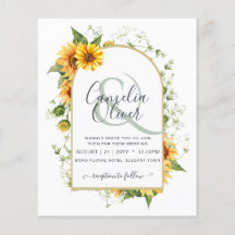 BUDGET All-in-1 Rustic Sunflowers Greenery Wedding