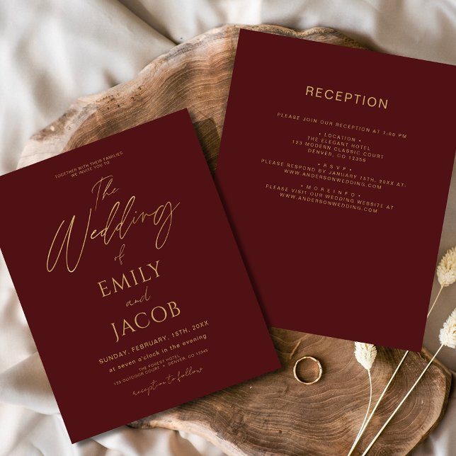 Budget All in One Burgundy Gold Wedding Script (Creator Uploaded)
