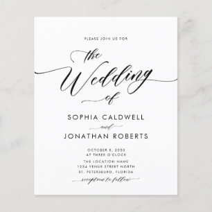 Budget All in One Calligraphy Wedding Invitation