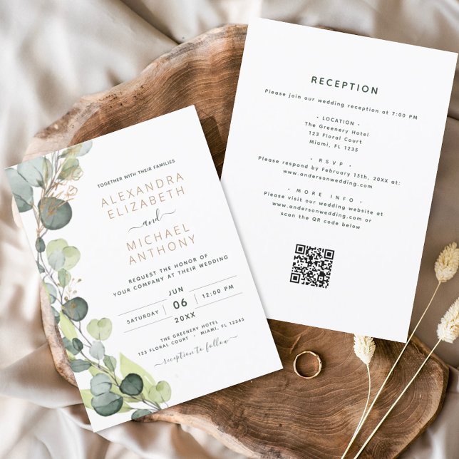 Budget All in One Eucalyptus QR Code Wedding (Creator Uploaded)