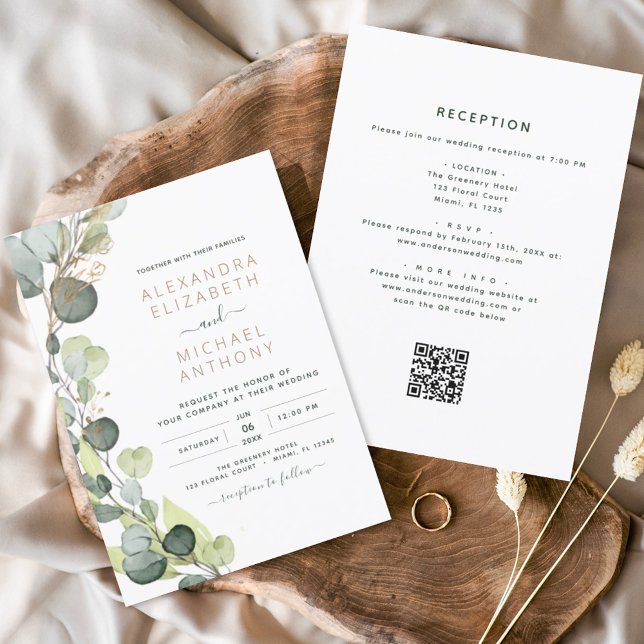 Budget All in One Eucalyptus QR Code Wedding (Creator Uploaded)