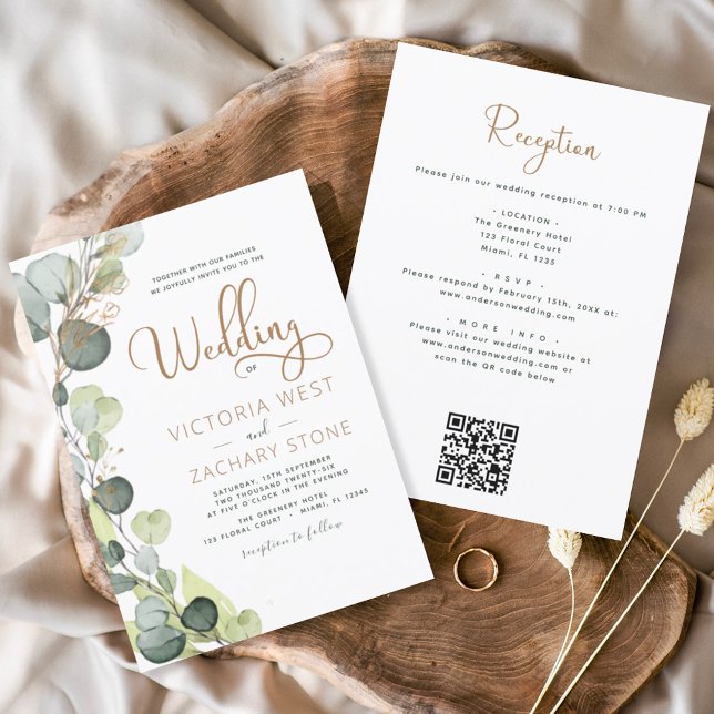 Budget All in One Eucalyptus QR Code Wedding (Creator Uploaded)