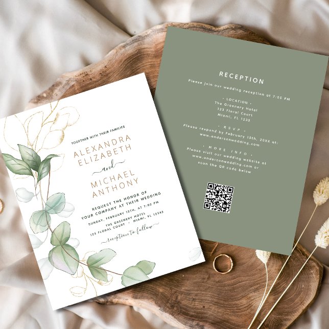 Budget All in One Eucalyptus QR Code Wedding (Creator Uploaded)